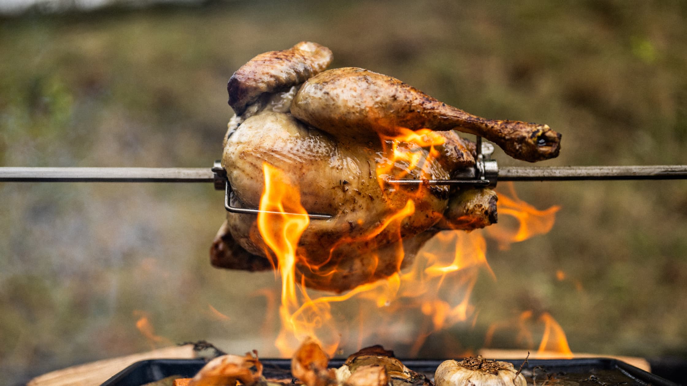 Rotisserie Chicken with Wild Mushroom Gravy